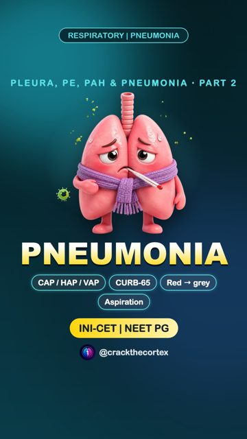 Pneumonia: Organisms, CURB-65 & Stages